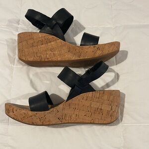 Korks by Kork Ease Cork Wedge Sandals - Sz 8